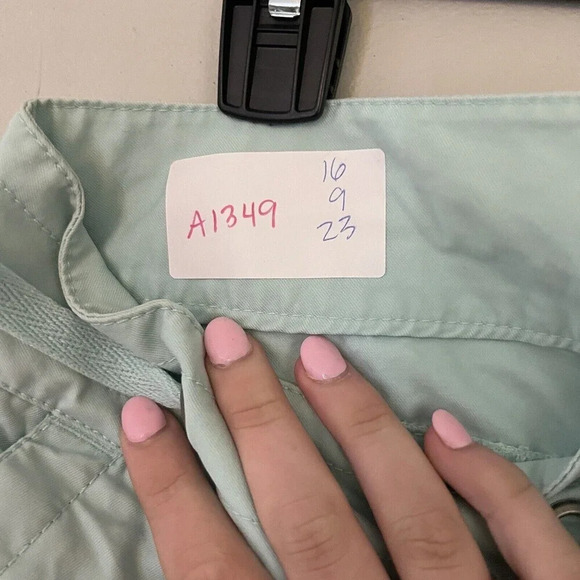 Vintage Y2K Old Navy Women’s Capri Wide Leg Pants 6 Low Ride Cotton Baby Blue - Picture 7 of 7